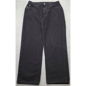 Levi's 550 Jeans Mens 36x32 Black Denim Red Tab Relaxed Fit Tapered Streetwear